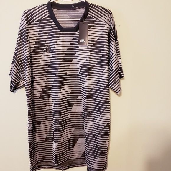 Adidas Climate Sports Jersey XL Gray Black NWT - Picture 1 of 4